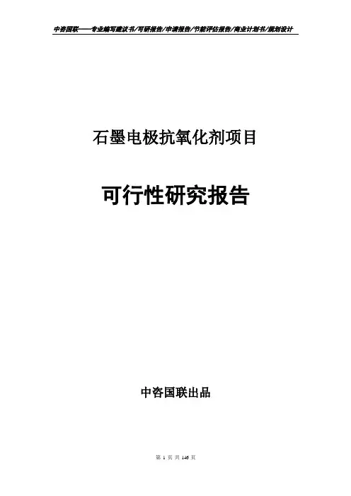 石墨电极抗氧化剂项目可行性研究报告立项报告模板