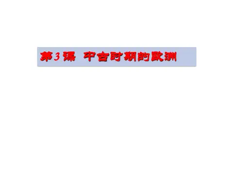 人教统编版必修中外历史纲要下中古时期的欧洲PPT