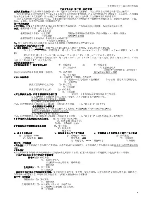 中级财务会计第三章应收账款习题及答案