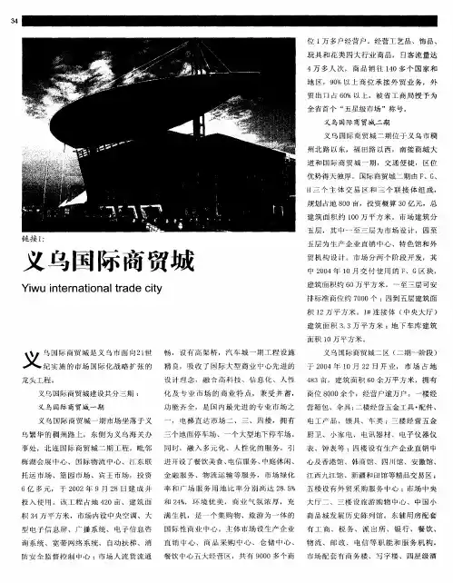 链接1：义乌国际商贸城
