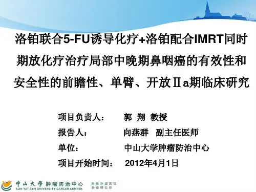 郭翔洛铂鼻咽癌iia期临床研究中期报告 ppt课件