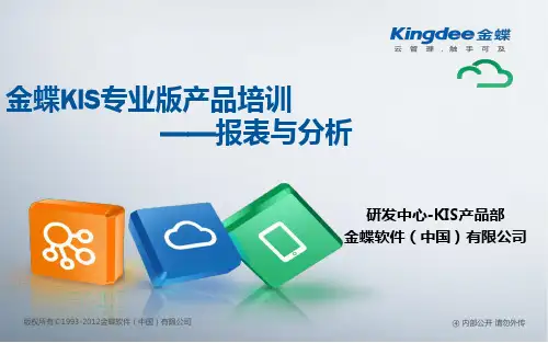 金蝶KIS专业版报表与分析