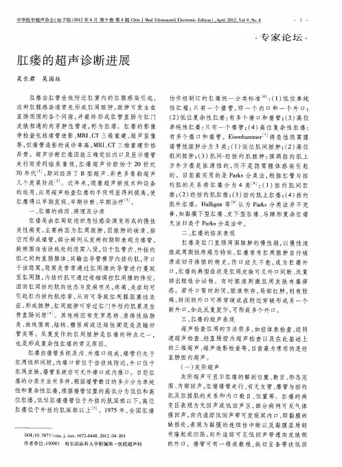 肛瘘的超声诊断进展