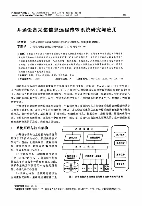 井场设备采集信息远程传输系统研究与应用