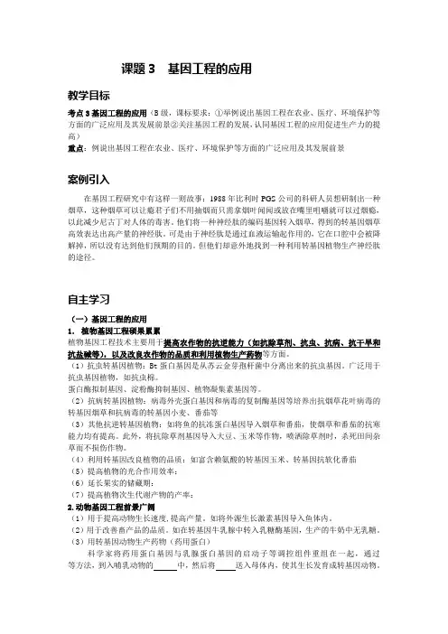 基因工程的应用 2