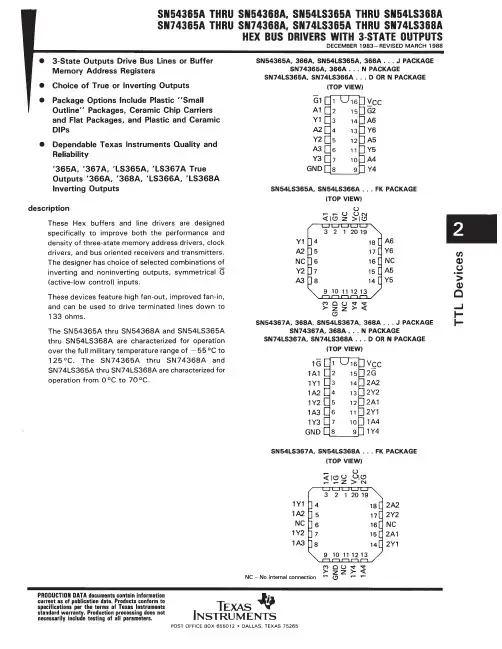 SN74367AN3中文资料