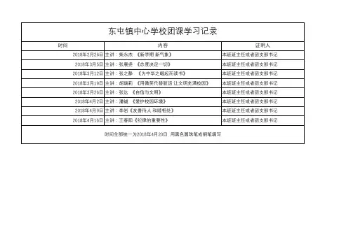 团课学习