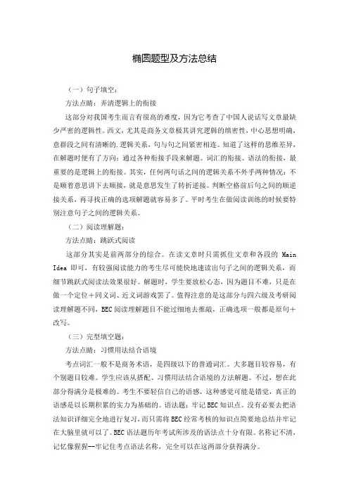 椭圆题型及方法总结 2
