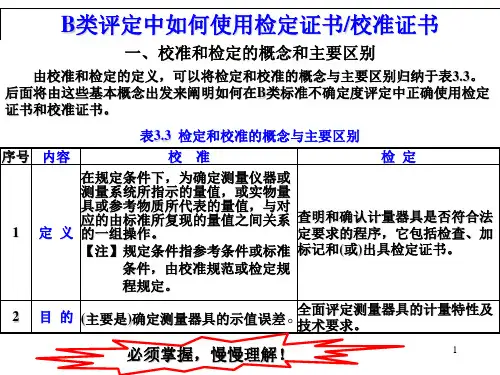 检定和校准的概念与主要区别