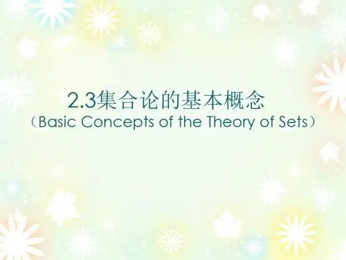 2.3-A Basic Concepts of the Theory of Sets