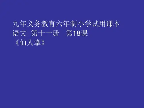 人教版小学六年级语文仙人掌共24页文档