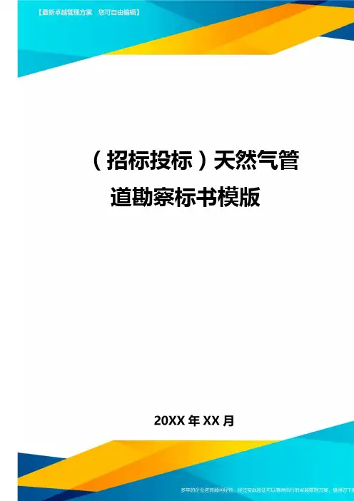 2020年(招标投标)天然气管道勘察标书模版
