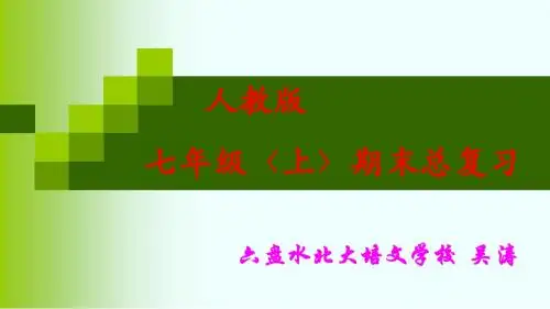 七年级生物上册复习课件