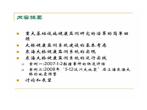大型桥梁健康监测系统实践与展望24页PPT