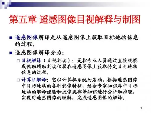 第五章 遥感图像目视解释与制图(1)