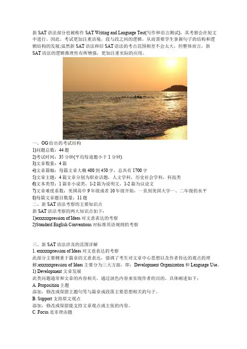新SAT语法考点全解析