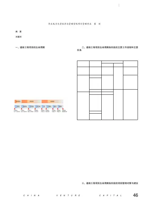 基于项目生命周期的通信工程项目管理