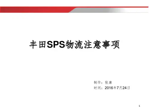丰田SPS物流注意事项参考PPT