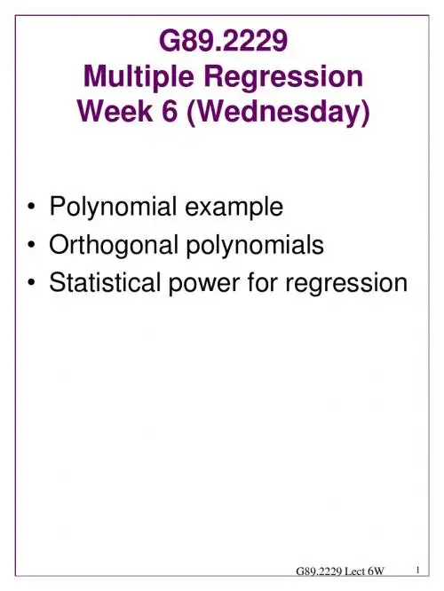 G892229 Multiple Regression Week 6(Wednesday)