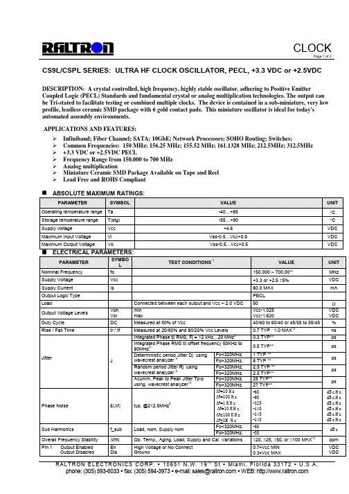 CS9LASJ中文资料