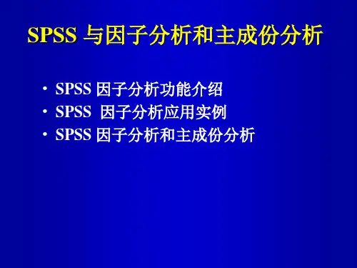 因子分析 SPSS