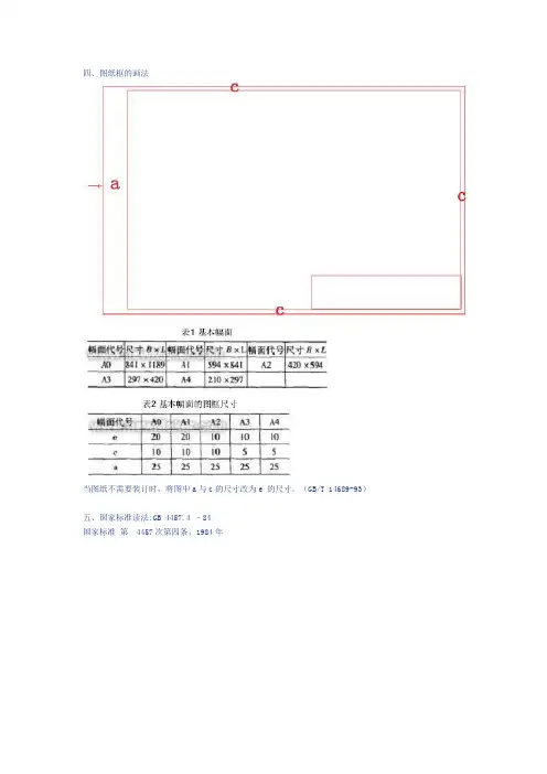 图纸框的画法
