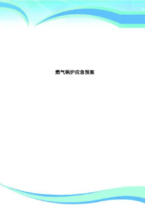 燃气锅炉应急预案 2