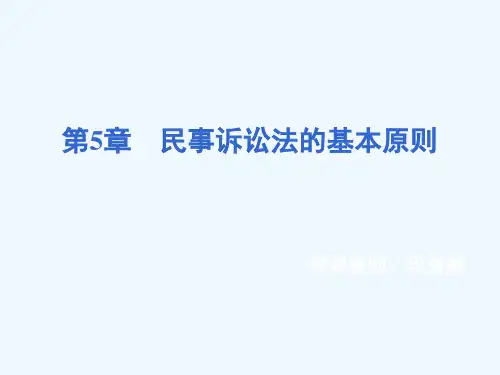 民事诉讼法的基本原则
