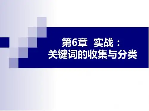 实zhan关键词的收集与分类