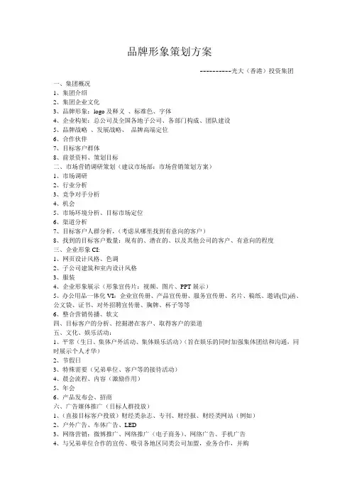 企业形象策划方案