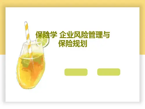 保险学 企业风险管理与保险规划共35页