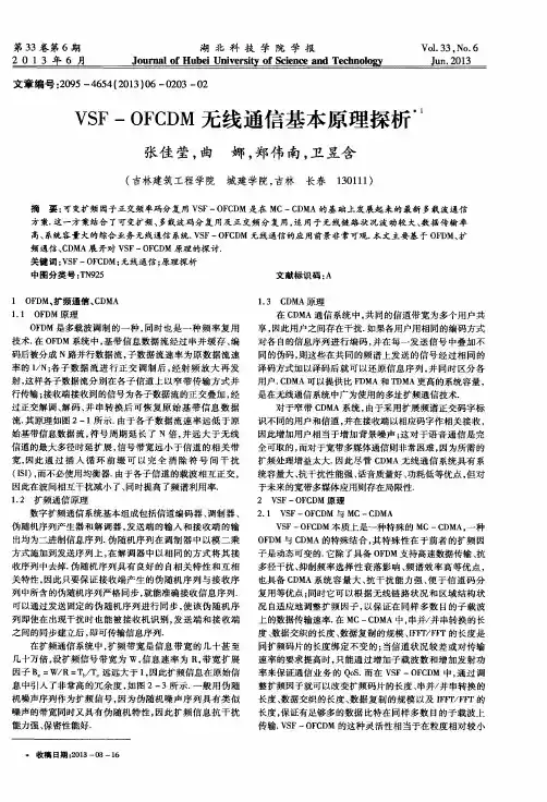 VSF-OFCDM无线通信基本原理探析