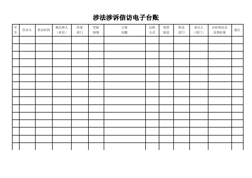 涉法涉诉信访电子台账模版