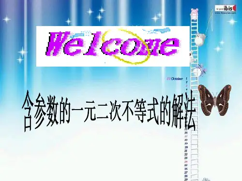 含参数的一元二次不等式的解法(讲)