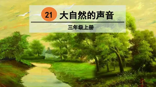 部编版三年级语文上册第21课《大自然的声音》优秀PPT课件
