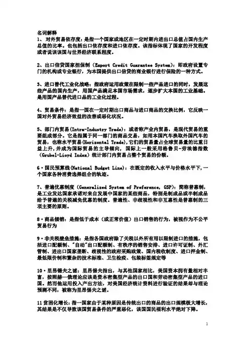 国贸复习题