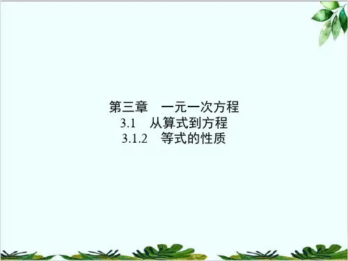 等式的性质人教版七年级数学上册