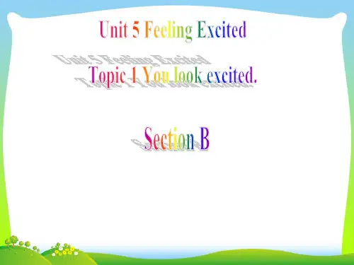 2021年仁爱版八年级英语下册Unit5 Topic 1 Section B精品课件