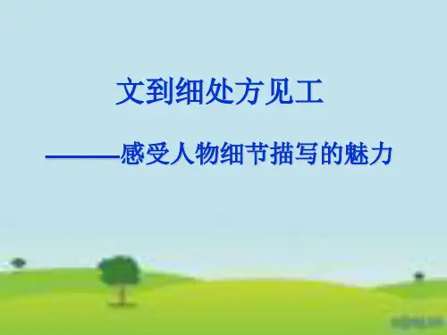 感受人物细节描写的魅力Ppt