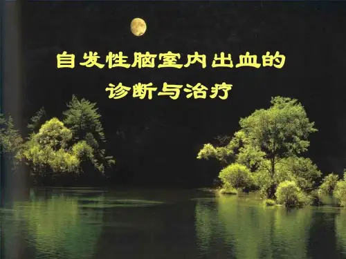 自发性脑室内出血的诊断与治疗_图文.ppt