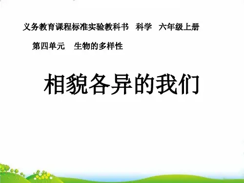 【教科版】科学《相貌各异的我们》PPT-上课用