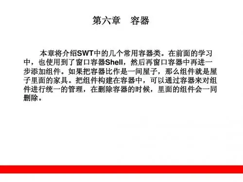eclipse开发技术详解第6章 容器