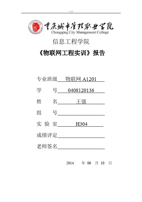物联网工程实训报告
