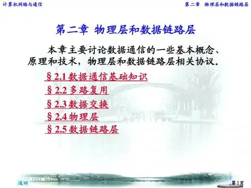 第二章物理层和数据链路层