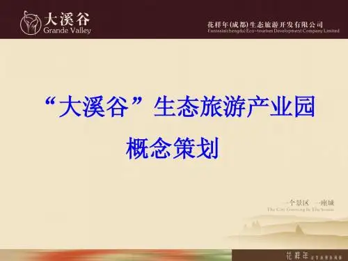 成都花样年-“大溪谷”生态旅游产业园概念策划(外企名地产公司,详细全面,值得借鉴)