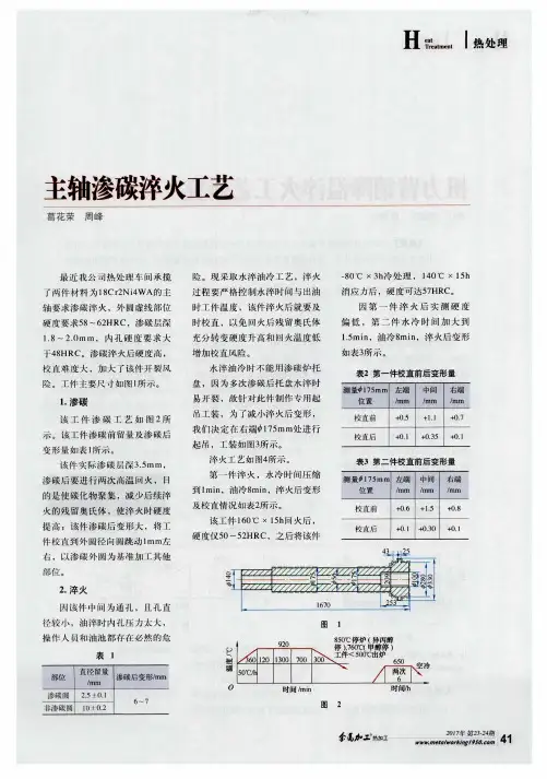 主轴渗碳淬火工艺