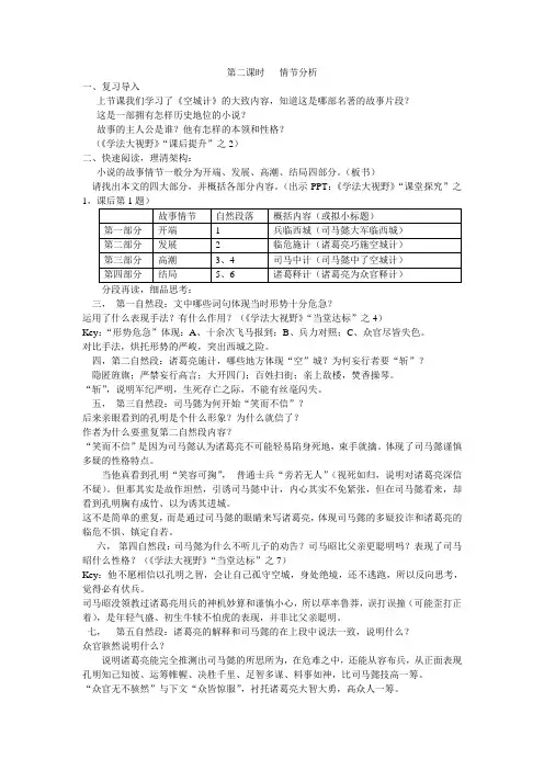 空城计第二课时