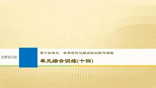2019届高考历史人教通史版一轮复习课件:单元综合训练(14)