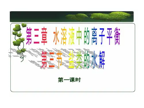 盐类水解优质课25页PPT