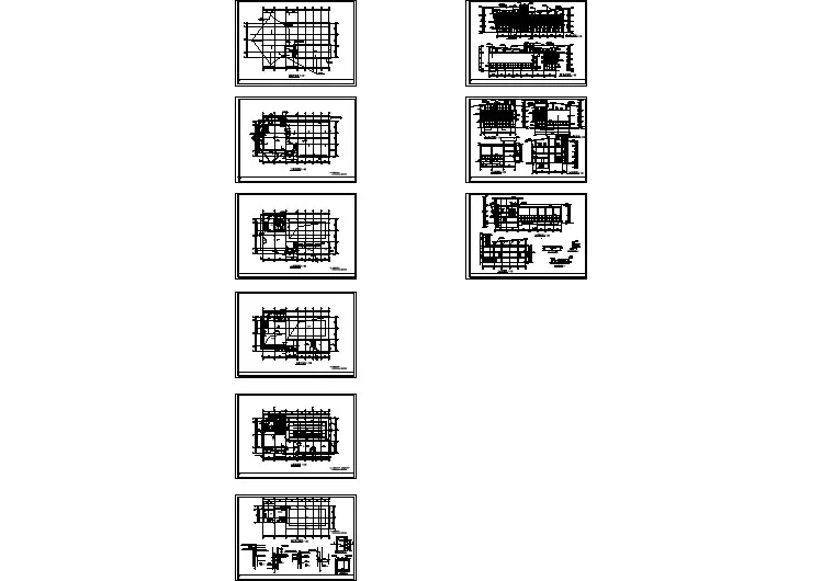浙江省某小区会所施工图实用旋转楼梯全套图